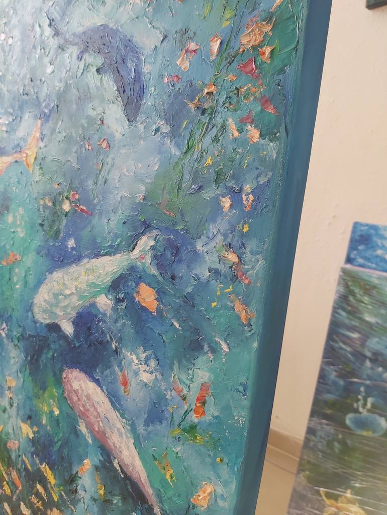 Original Impressionism Fish Painting by Tatiana Krilova