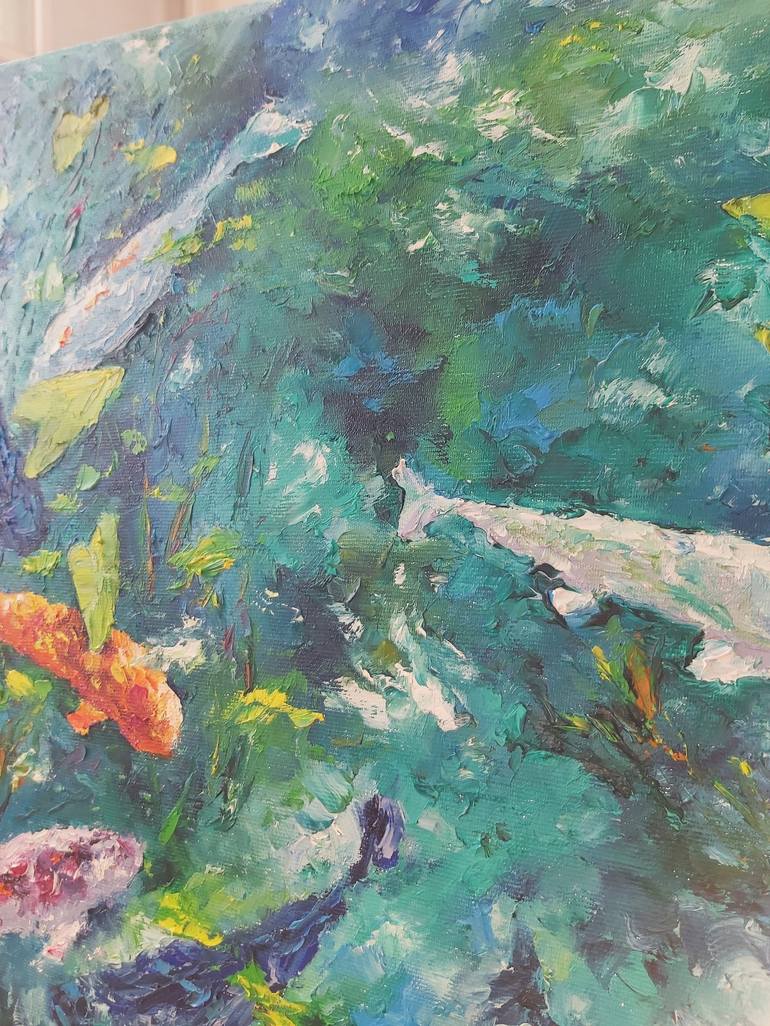 Original Abstract Fish Painting by Tatiana Krilova