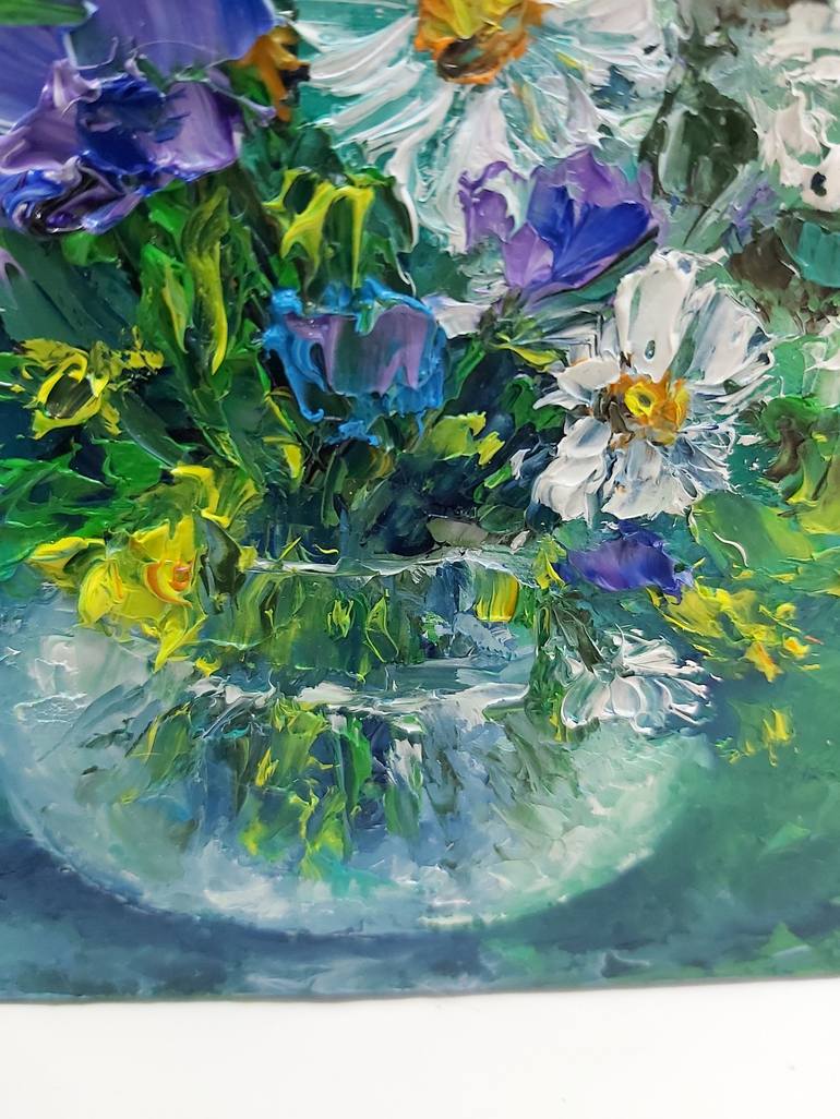 Original Abstract Floral Painting by Tatiana Krilova