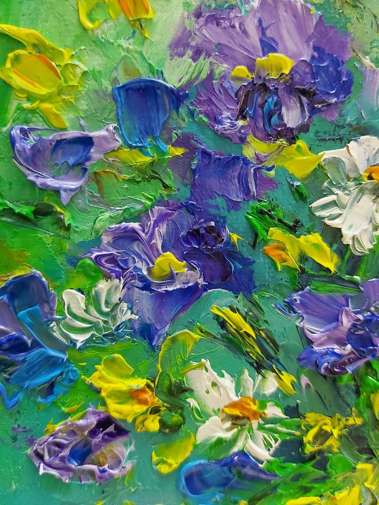 Original Abstract Floral Painting by Tatiana Krilova