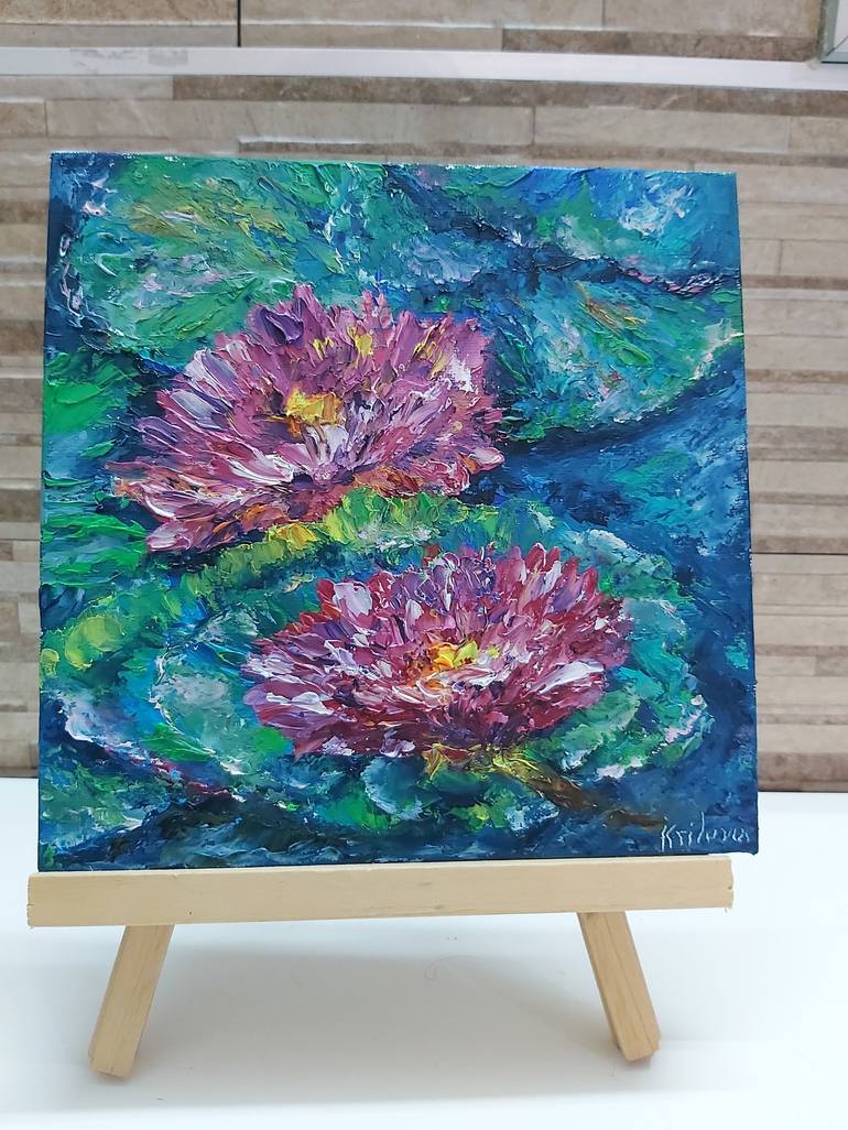 Original Abstract Floral Painting by Tatiana Krilova