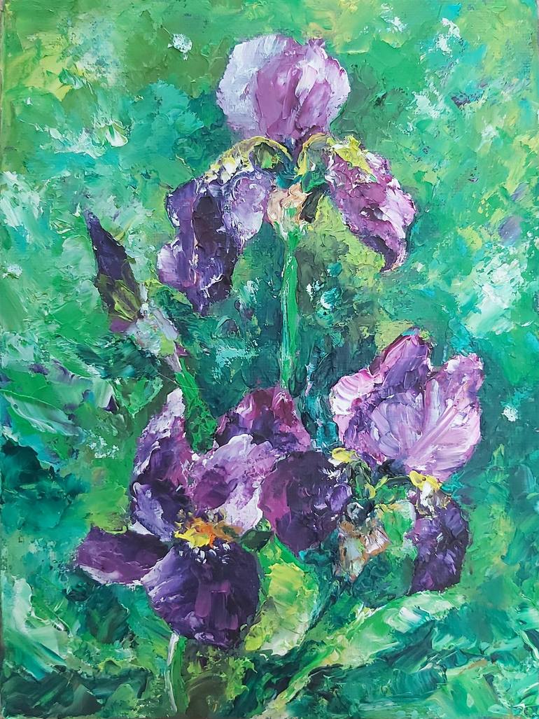 iris oil paintings