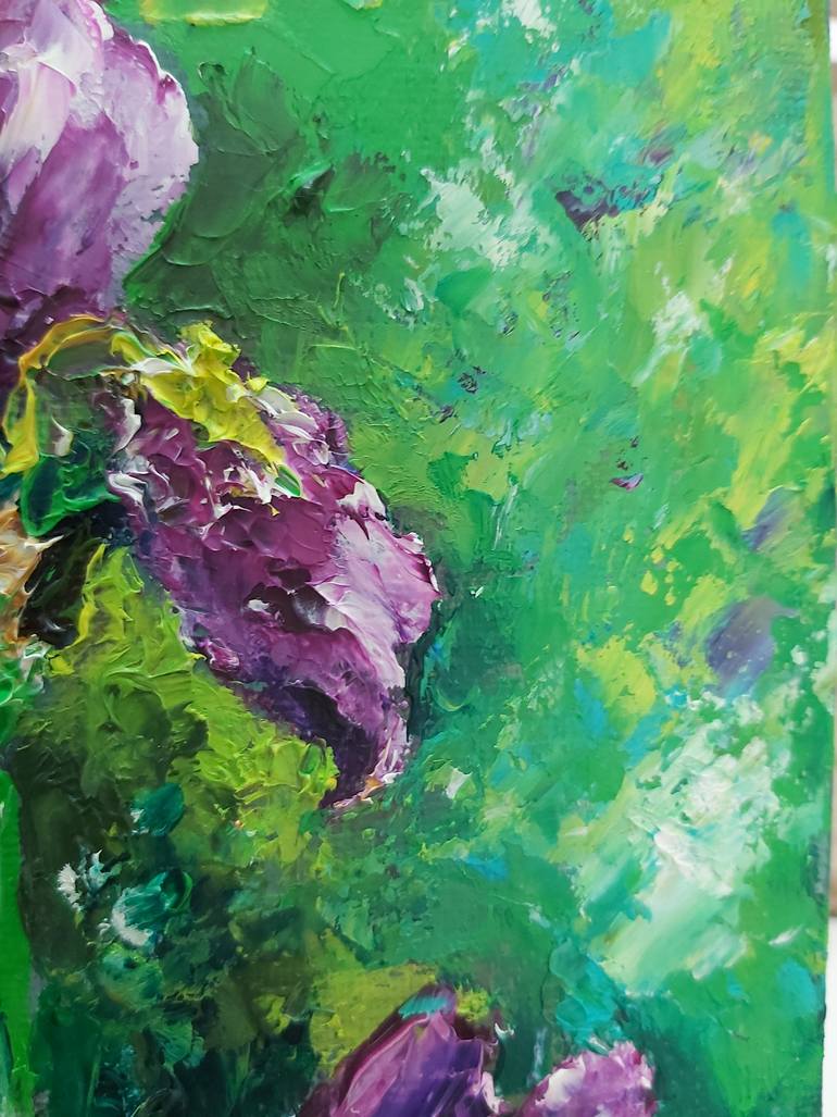 Original Abstract Floral Painting by Tatiana Krilova