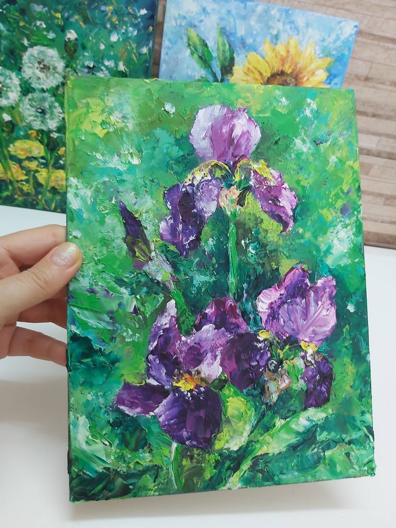 Original Abstract Floral Painting by Tatiana Krilova