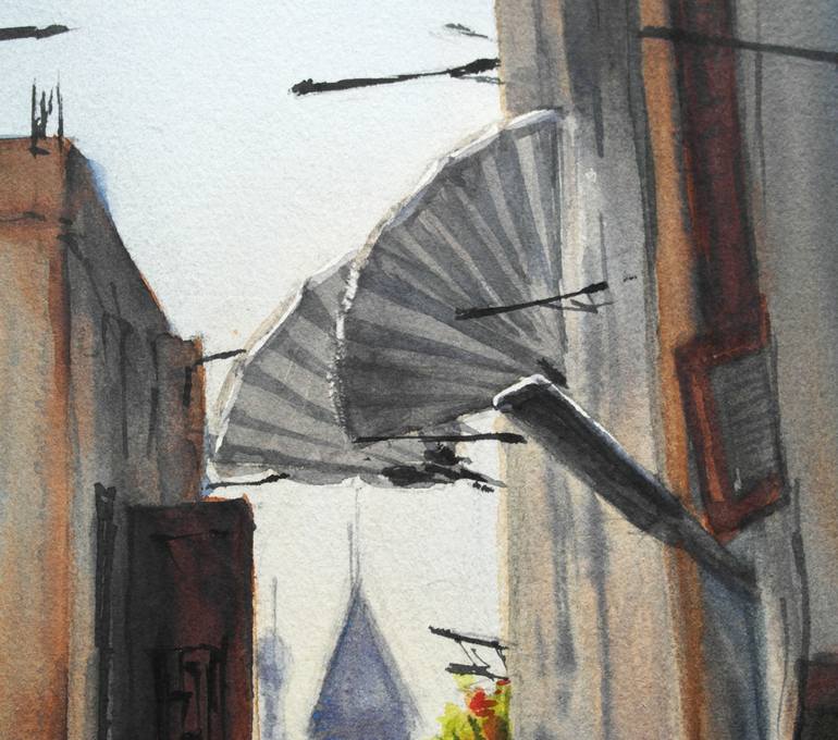 Original Contemporary Architecture Painting by Galina Lenskaya