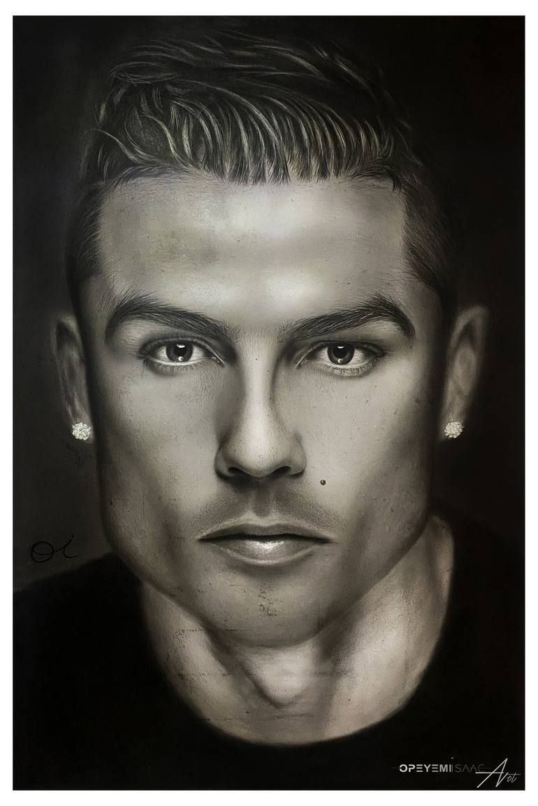 Cristiano Ronaldo Drawing Drawing by Opeyemi Okekunle | Saatchi Art