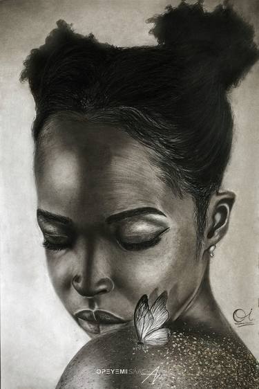 Print of Photorealism Portrait Drawings by Opeyemi Okekunle