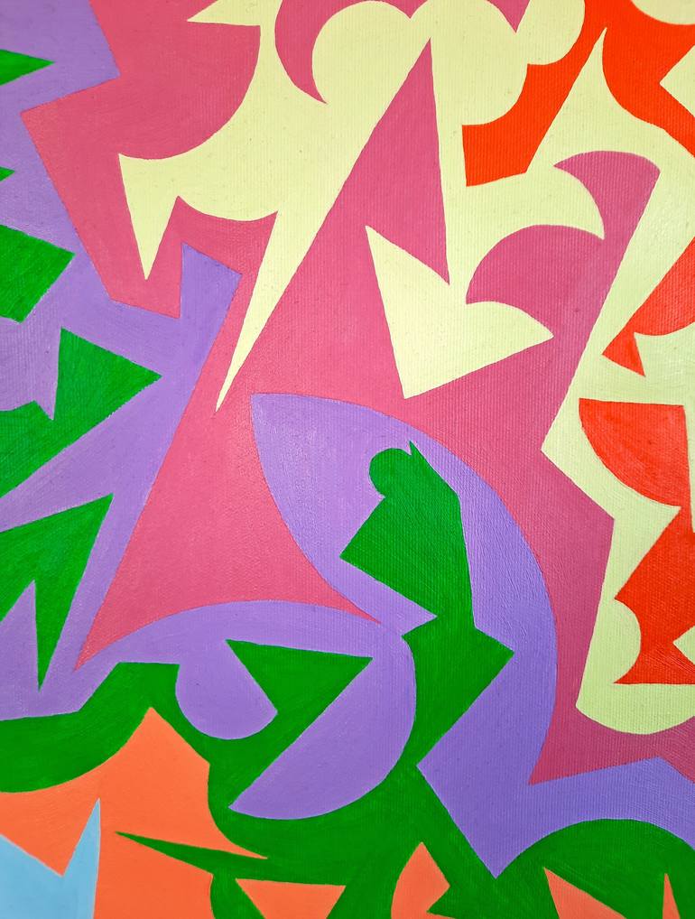 Original Abstract Geometric Painting by Galina Velcheva