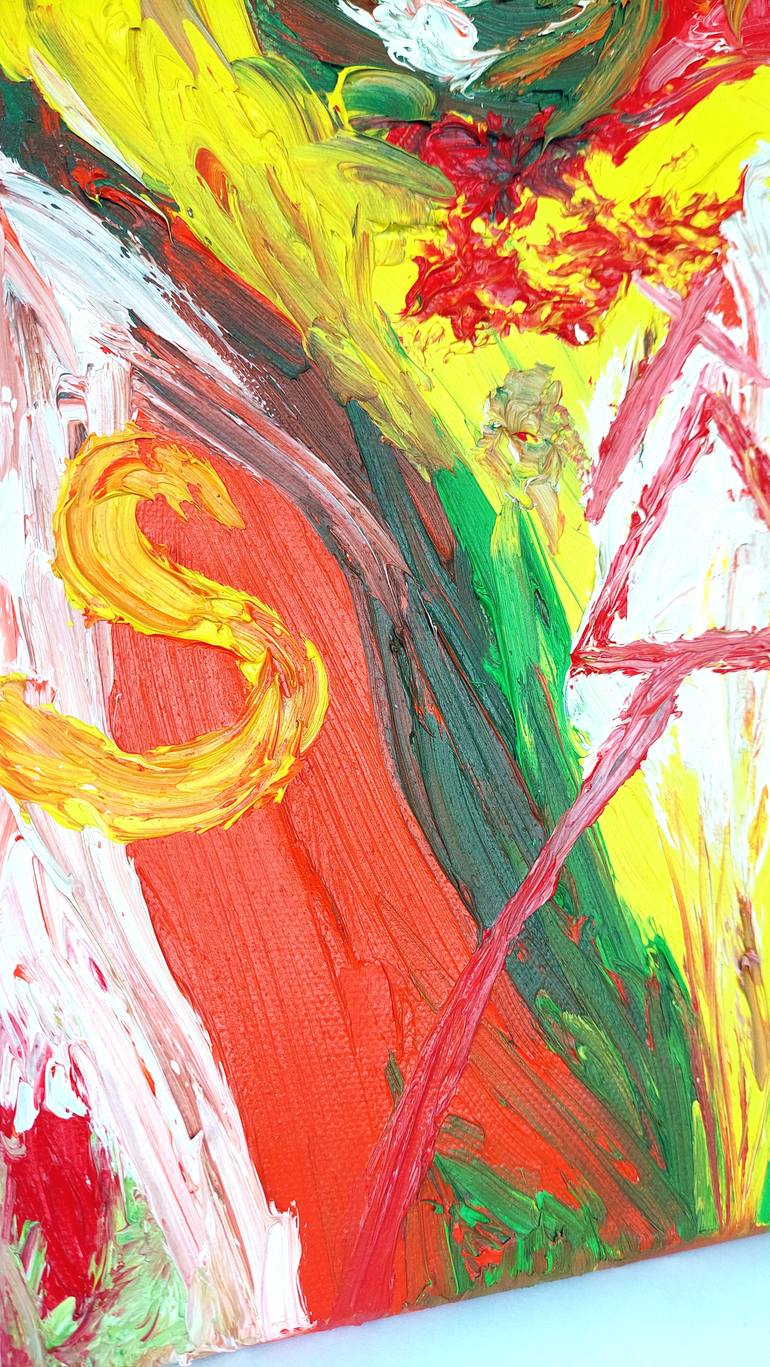 Original Abstract Expressionism Abstract Painting by Galina Velcheva