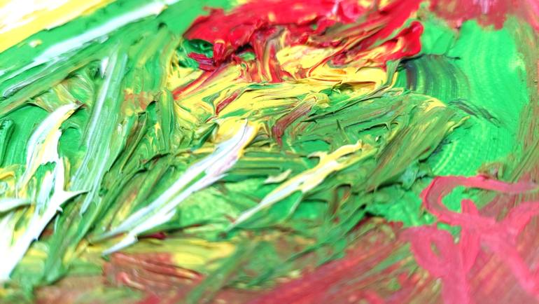 Original Abstract Expressionism Abstract Painting by Galina Velcheva
