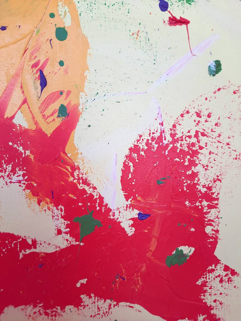 Original Abstract Expressionism Abstract Painting by Galina Velcheva