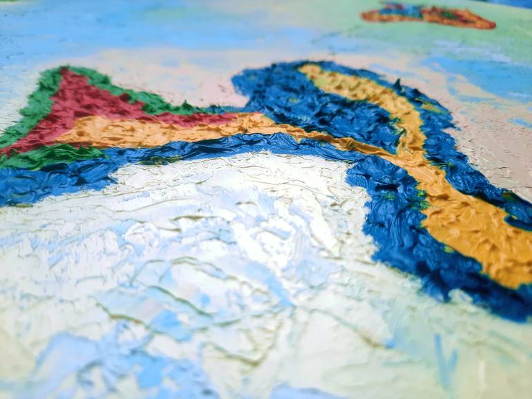 Original Abstract Expressionism Abstract Painting by Galina Velcheva