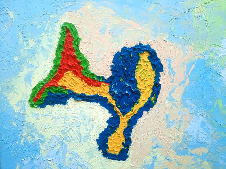 Original Abstract Expressionism Abstract Painting by Galina Velcheva