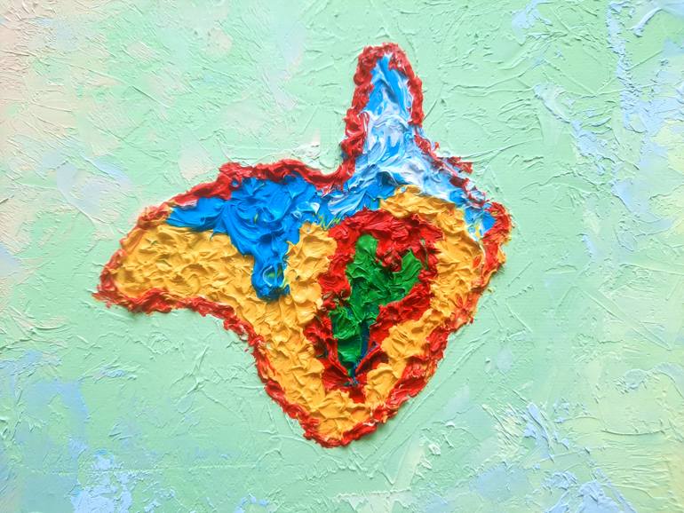 Original Abstract Expressionism Abstract Painting by Galina Velcheva