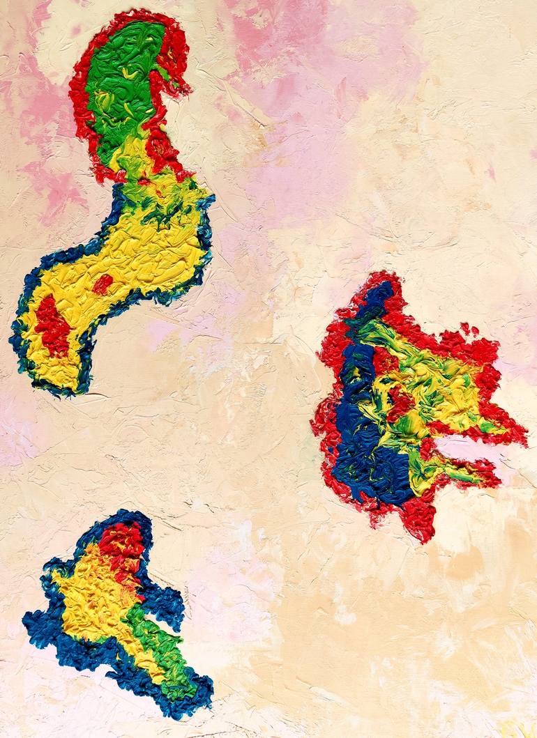 Original Abstract Expressionism Abstract Painting by Galina Velcheva