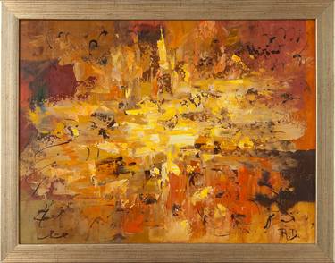 Original Abstract Oil Painting "Orange theme" thumb