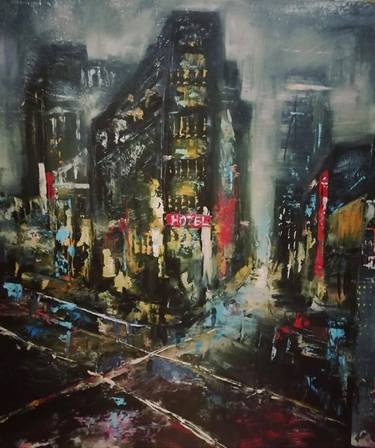 Print of Abstract Expressionism Cities Paintings by Tamari Khorkheli