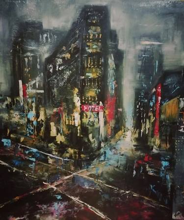 Print of Cities Paintings by Tamari Khorkheli