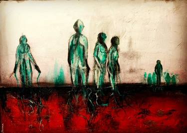 Original Conceptual People Paintings by Daciana Androne