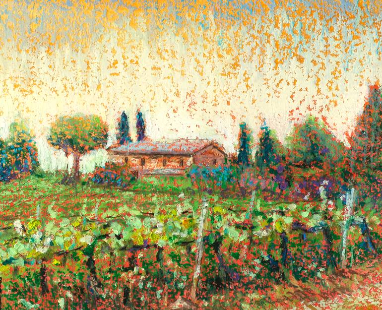Original Impressionism Landscape Drawing by Anna Gofman