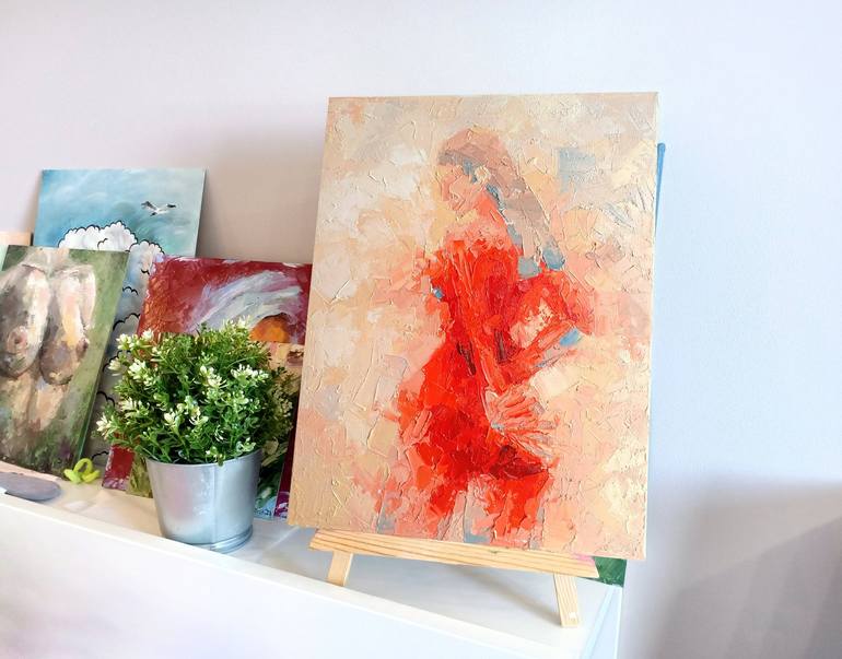 Original Abstract Expressionism Women Painting by Olga Kovalenko