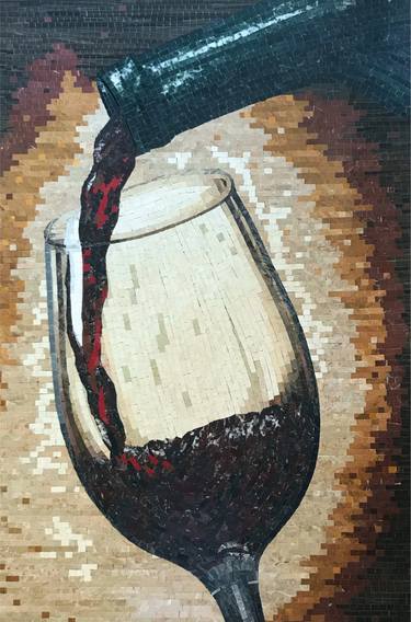 Red Brown Black Marble Mosaic "Red Wine" thumb