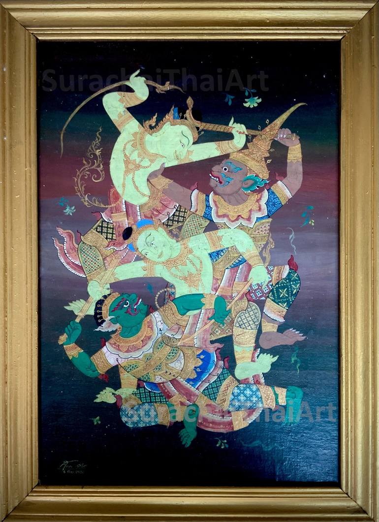 Original Fine Art Culture Painting by Surachai ThaiArt