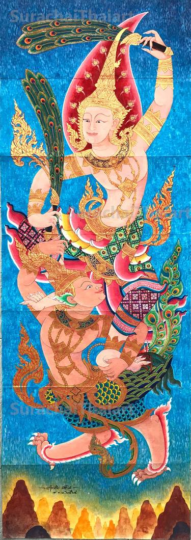 Original Fine Art Religion Paintings by Surachai ThaiArt