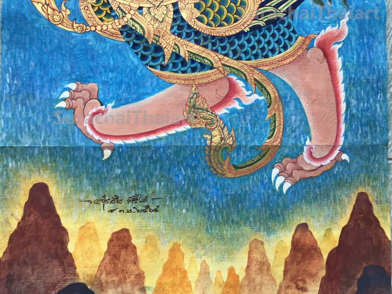 Original Religion Painting by Surachai ThaiArt