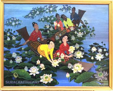 Original Folk Culture Paintings by Surachai ThaiArt