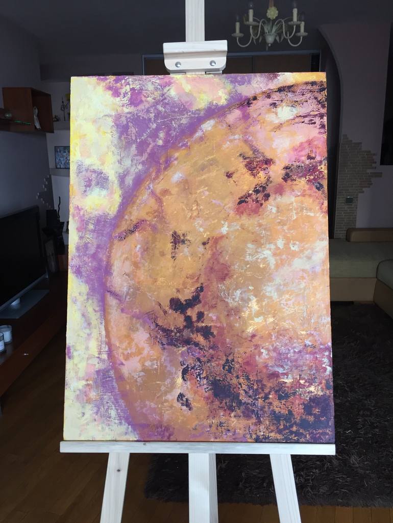 Original Abstract Outer Space Painting by Svitlana Bozhesku