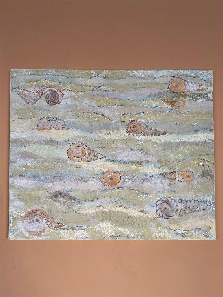 Original Abstract Beach Painting by Svitlana Bozhesku