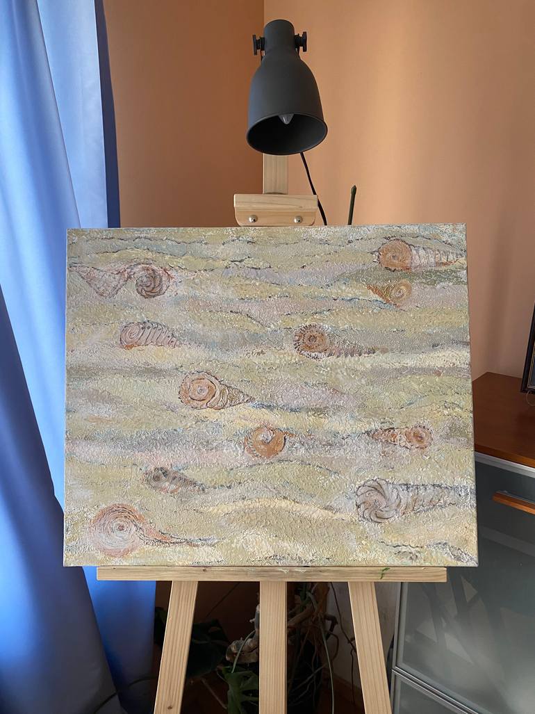 Original Abstract Beach Painting by Svitlana Bozhesku