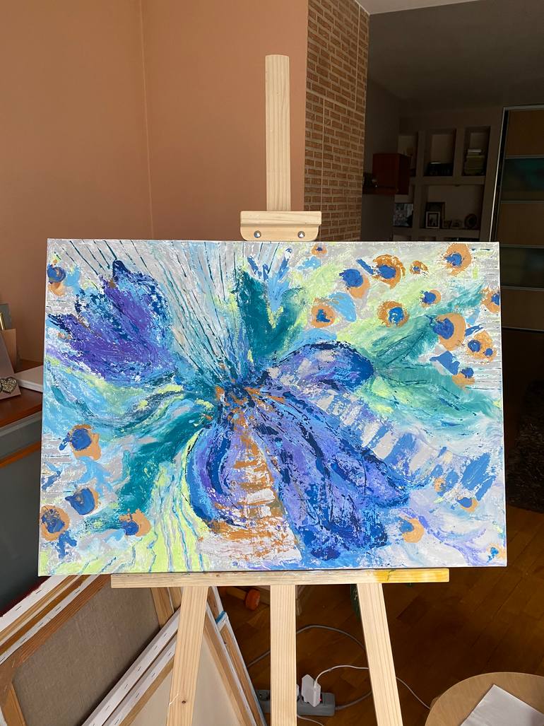 Original Abstract Floral Painting by Svitlana Bozhesku