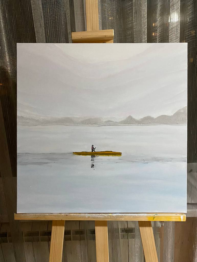 Original Documentary Boat Painting by Svitlana Bozhesku