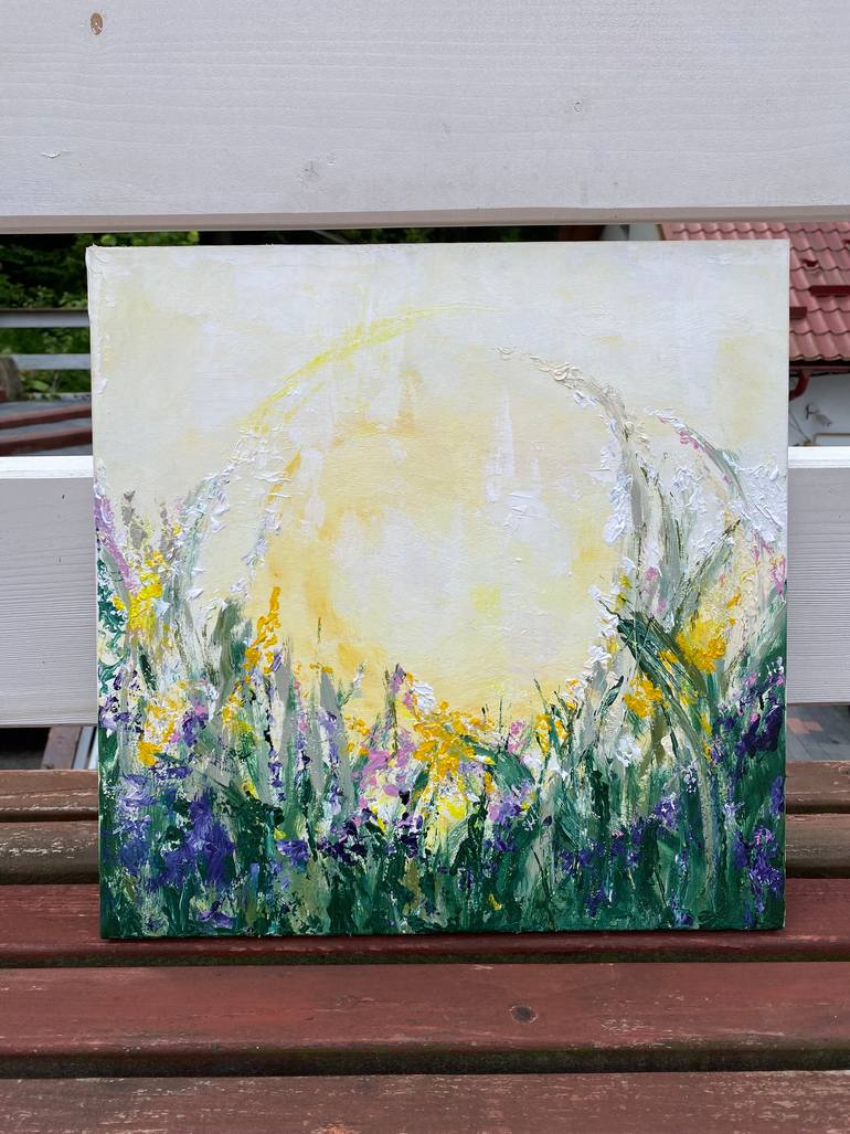 Original Abstract Floral Painting by Svitlana Bozhesku
