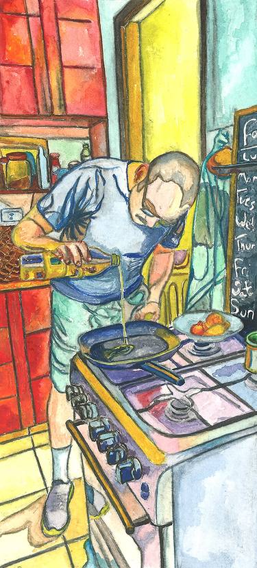 Print of Food & Drink Paintings by Dzovig Arnelian