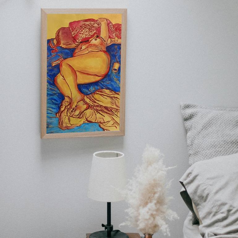 Original Abstract Expressionism Women Painting by Dzovig Arnelian