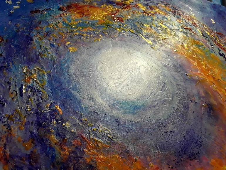 Original Abstract Outer Space Painting by Alla Kosteleckaya