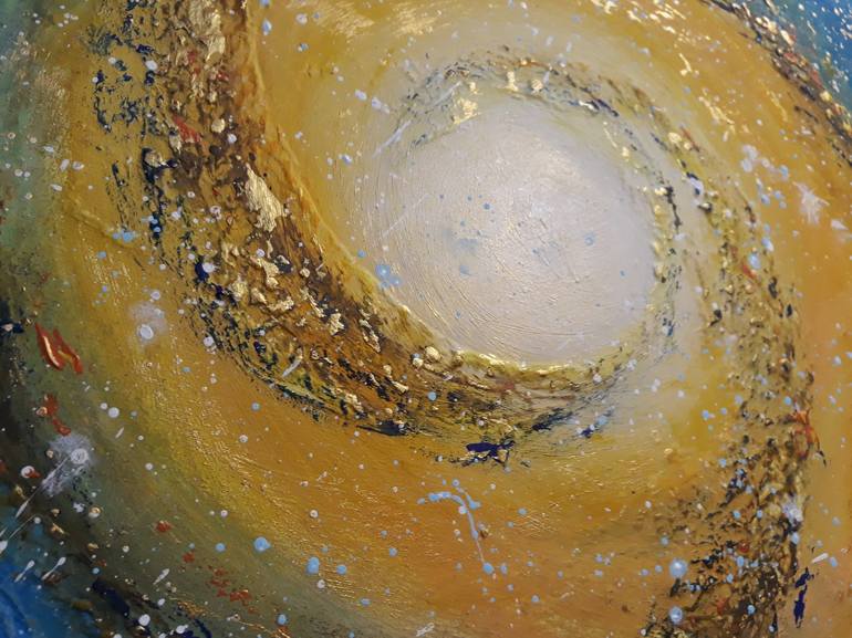 Original Abstract Outer Space Painting by Alla Kosteleckaya