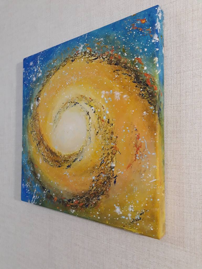 Original Abstract Outer Space Painting by Alla Kosteleckaya