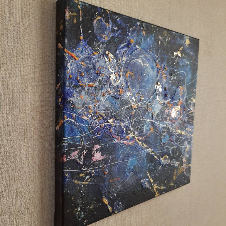 Original Abstract Outer Space Painting by Alla Kosteleckaya