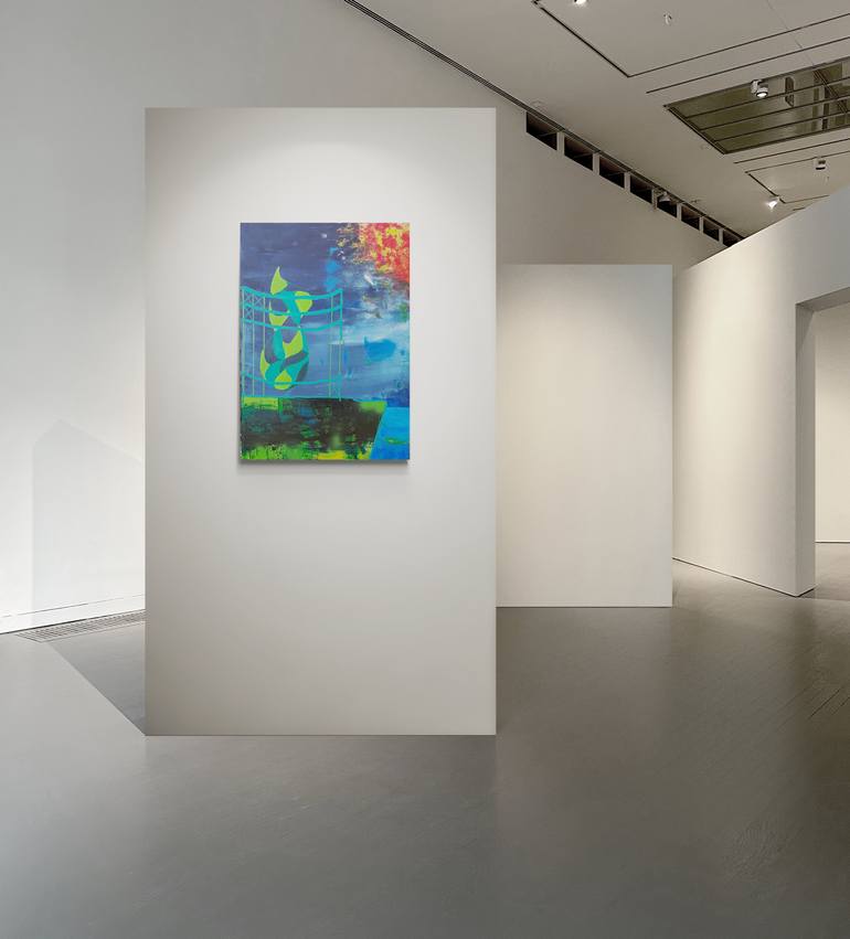 Original Abstract Expressionism Landscape Painting by A -  Wibaa