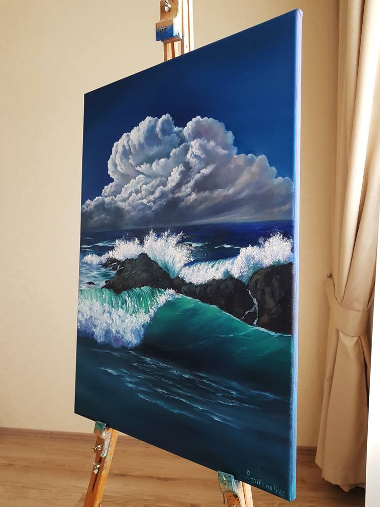 Original Expressionism Seascape Painting by Olga Pryakhina