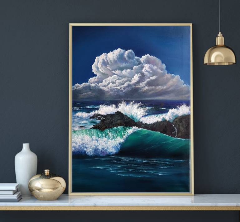 Original Expressionism Seascape Painting by Olga Pryakhina