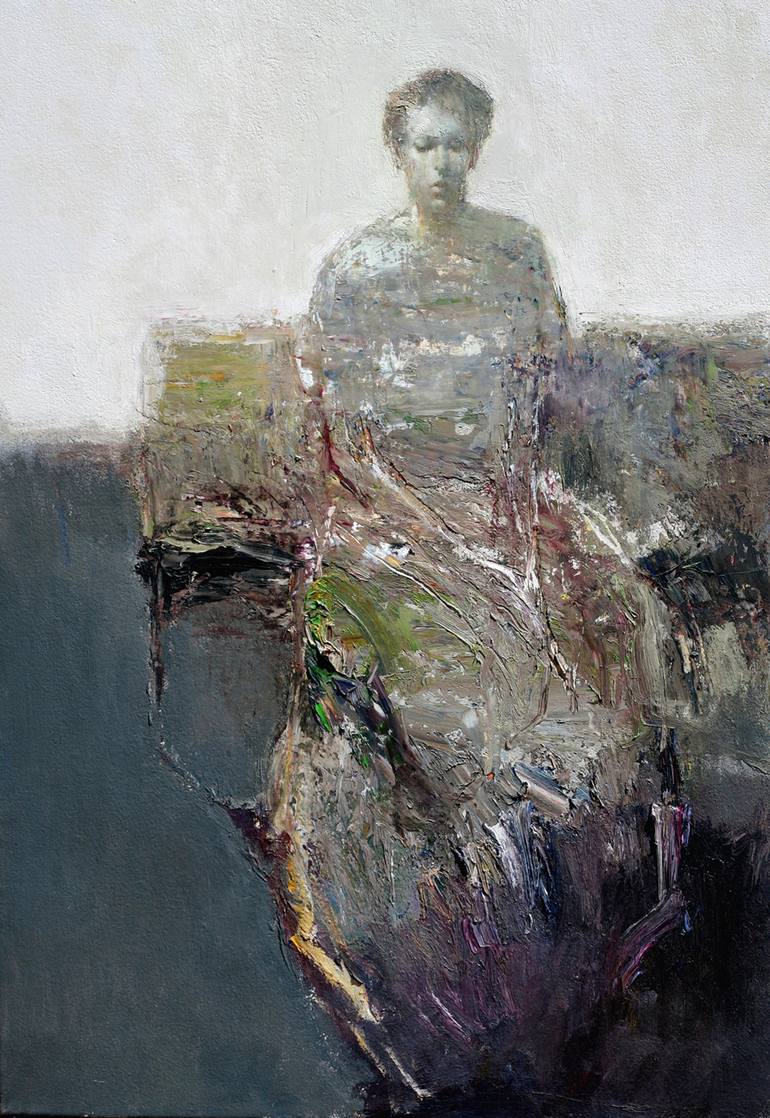 Seated Figure Painting by Dan McCaw | Saatchi Art