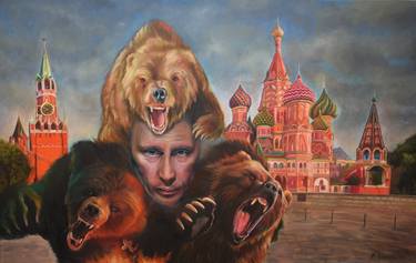 Original Surrealism Politics Paintings by Miglena Grancharova