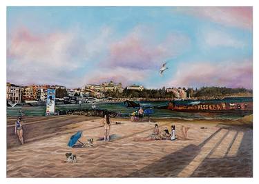 Original Photorealism Beach Paintings by Miglena Grancharova