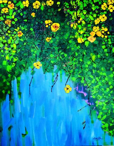 Original Abstract Seasons Paintings by Maria Obraztsova Zavrodina