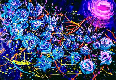 Original Abstract Expressionism Abstract Painting by Maria Obraztsova Zavrodina